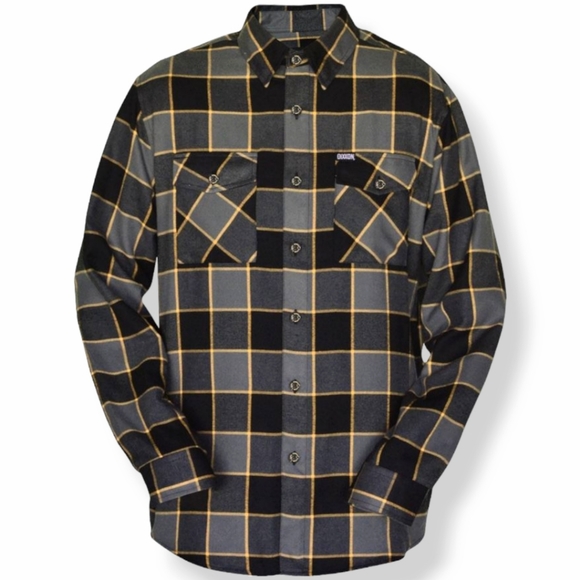 DIXXON OG Boot Hill Button Up Flannel Grey - Picture 1 of 14